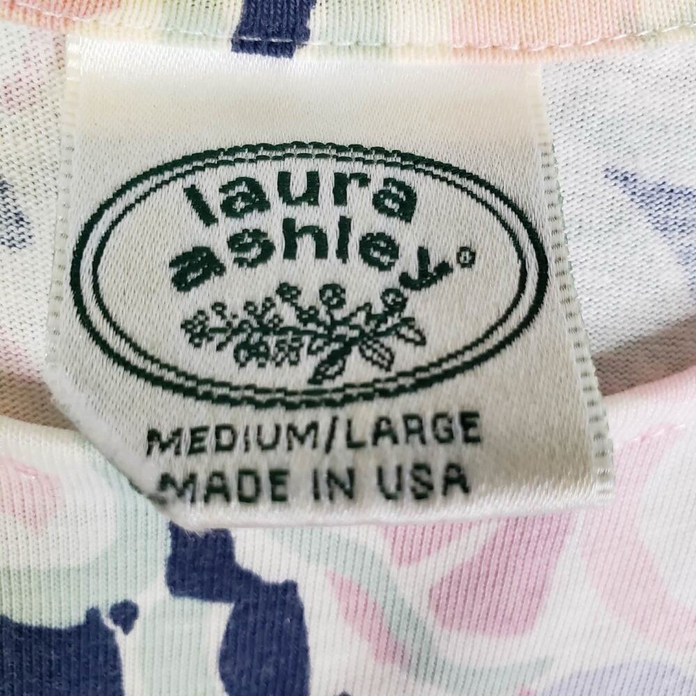 Vintage Laura Ashley Dress Made USA Floral Prairie Cottagecore Midi M/L - Picture 6 of 11